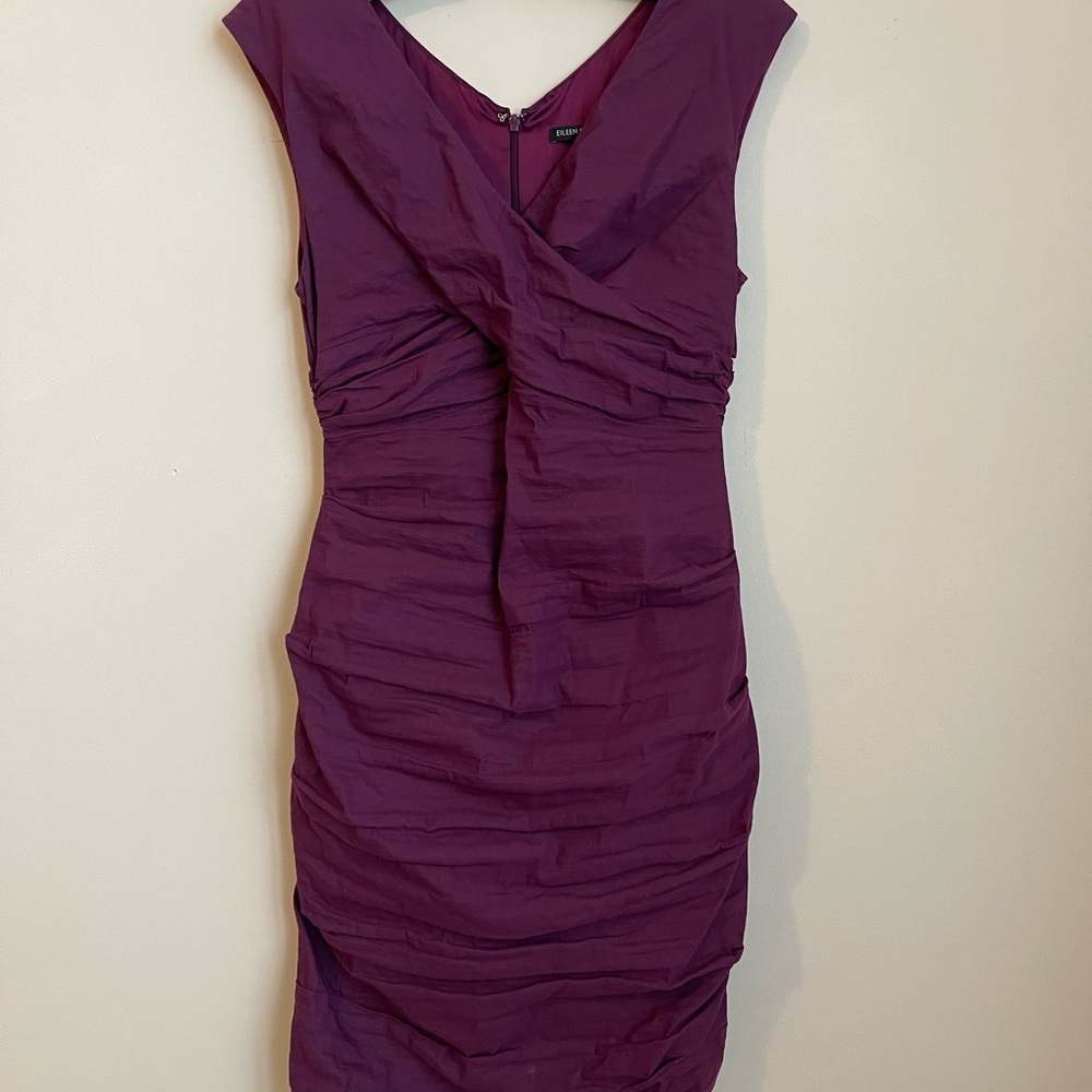 Elegant Eileen Fisher Purple Sleeveless Dress